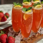 strawberry lemonade mimosa bar - featured image