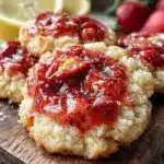 strawberry lemonade thumbprint cookies - featured image