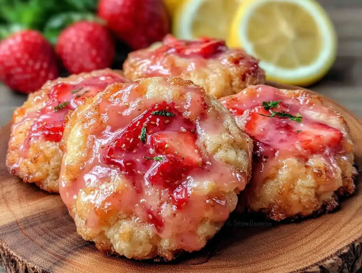 strawberry lemonade thumbprint cookies preparation steps