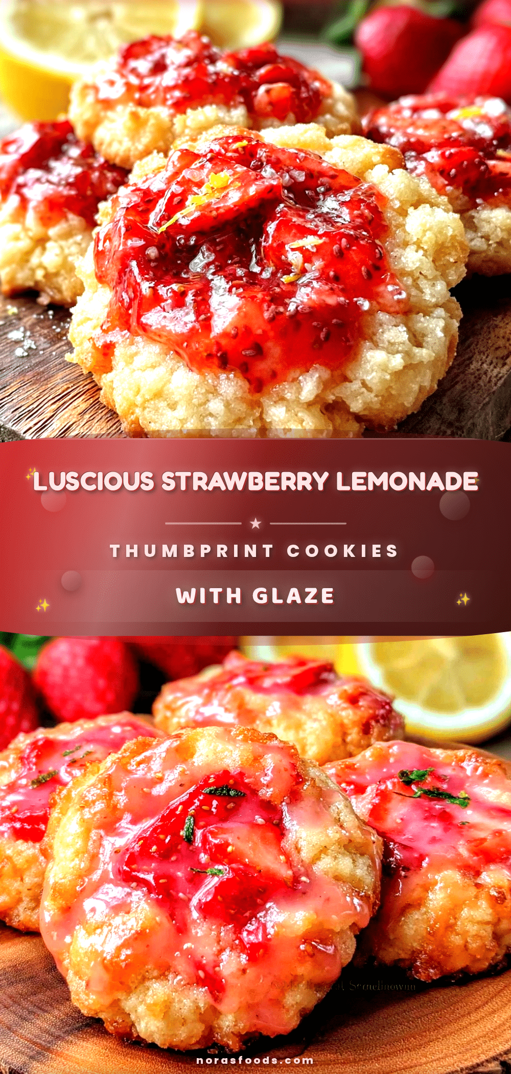 strawberry lemonade thumbprint cookies recipe