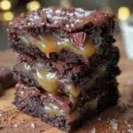 triple chocolate fudge brownies - featured image