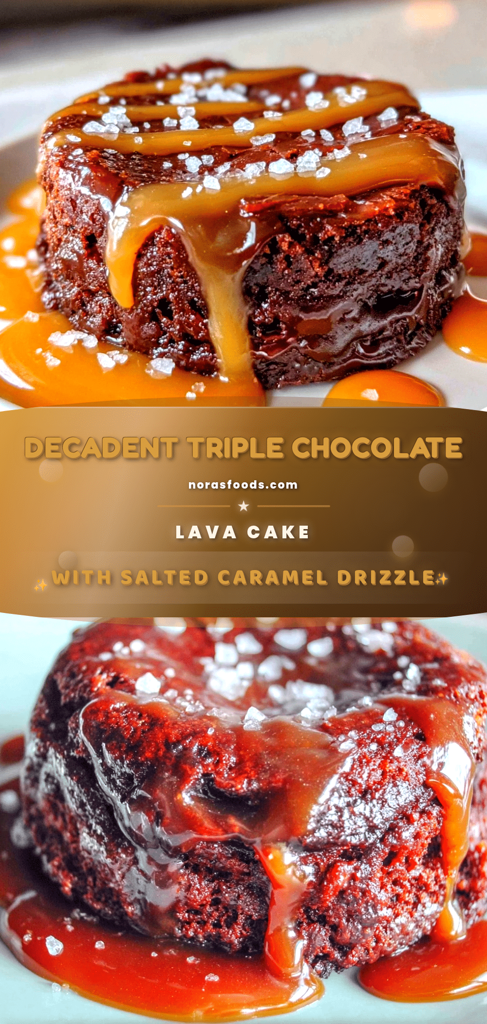 triple chocolate lava cake recipe