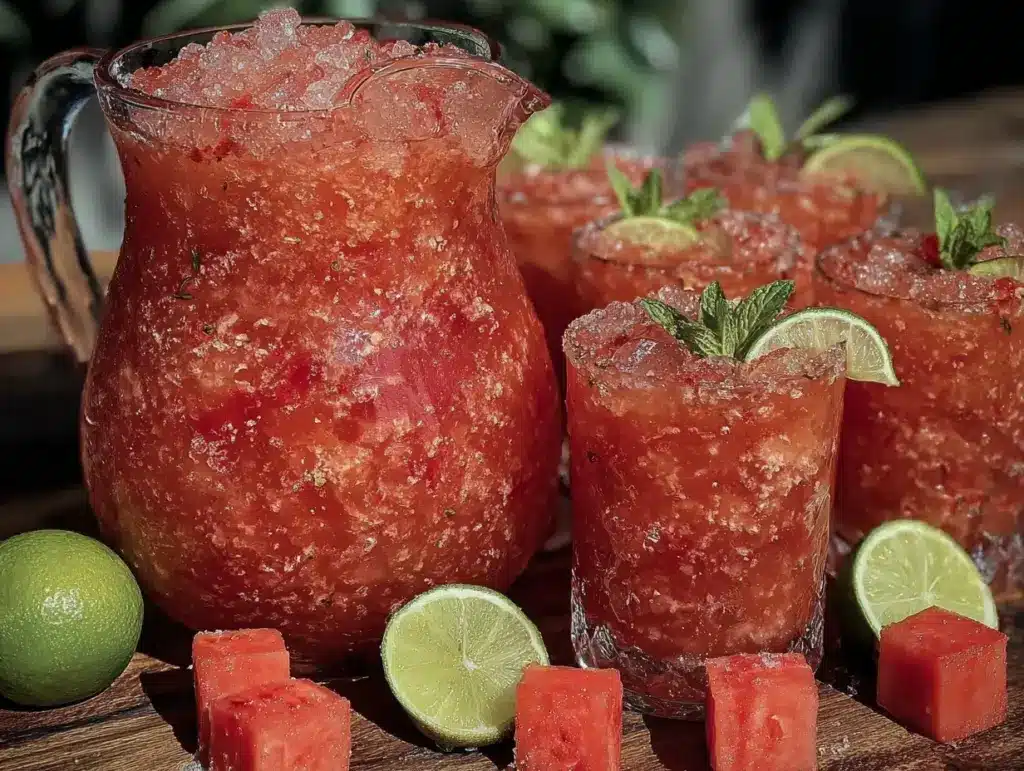 watermelon vodka slushie - featured image
