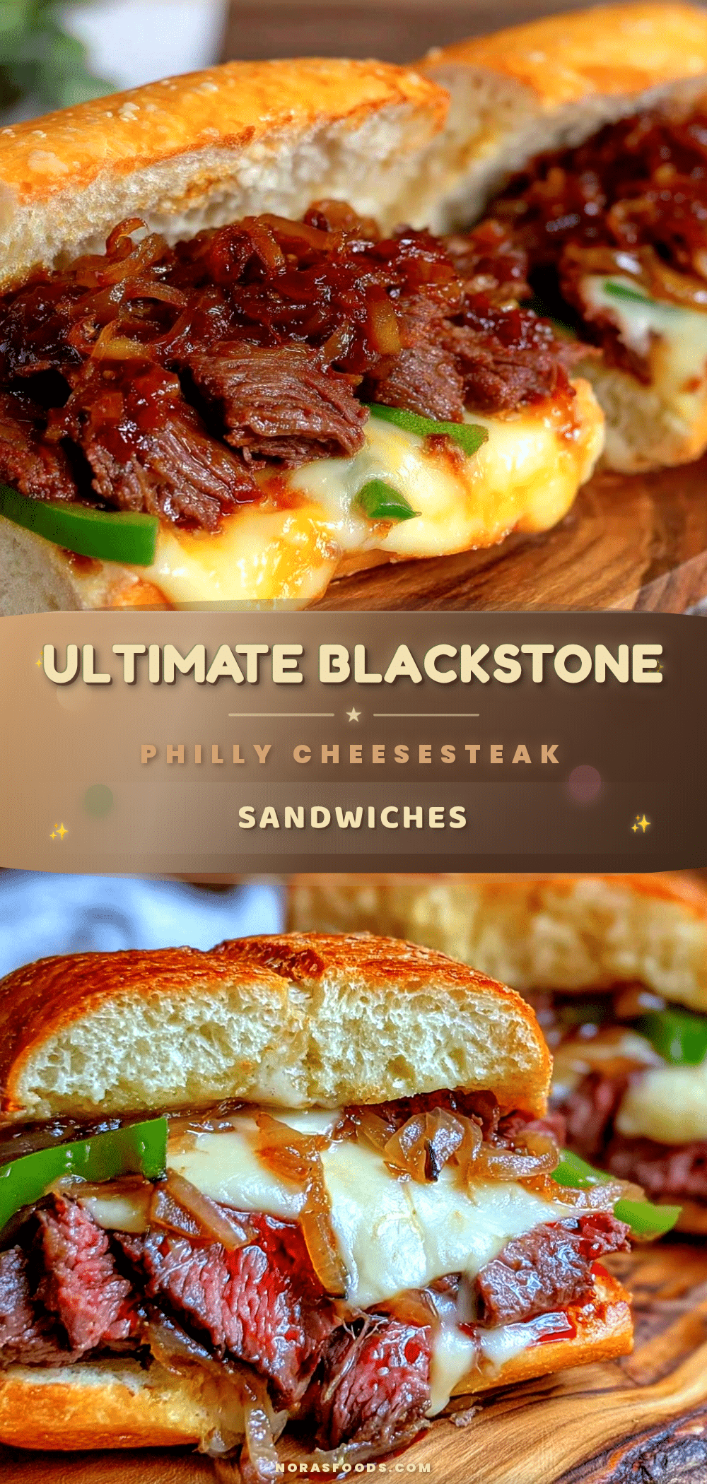 Blackstone Philly Cheesesteak Sandwiches recipe