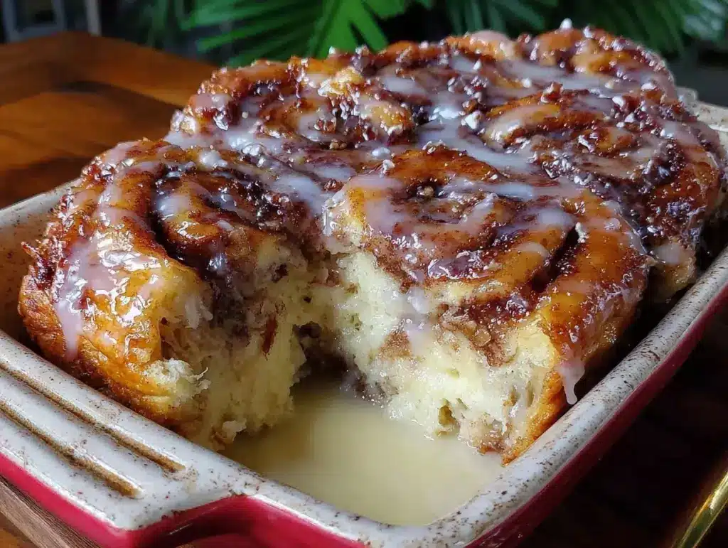 cinnamon roll french toast casserole - featured image