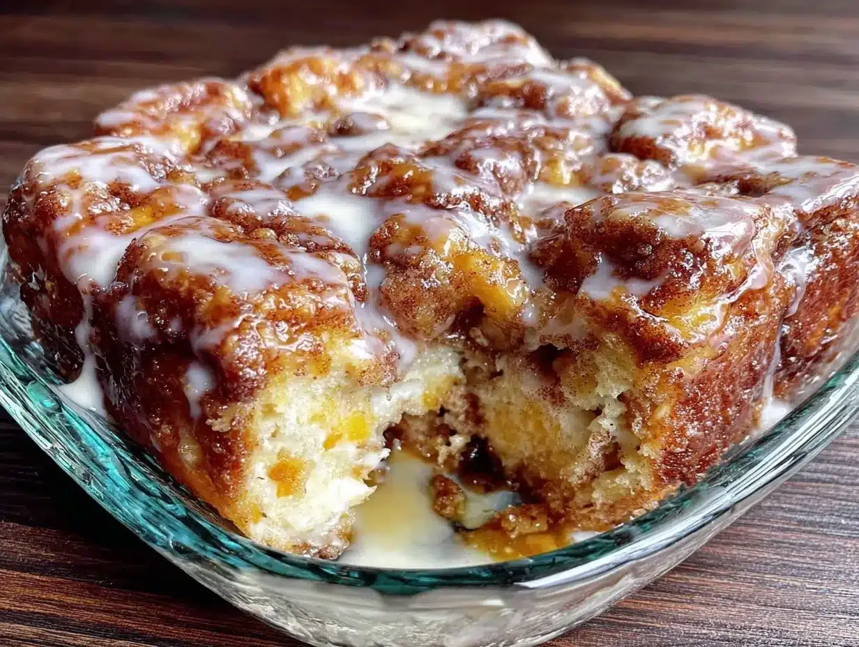 cinnamon roll french toast casserole preparation steps