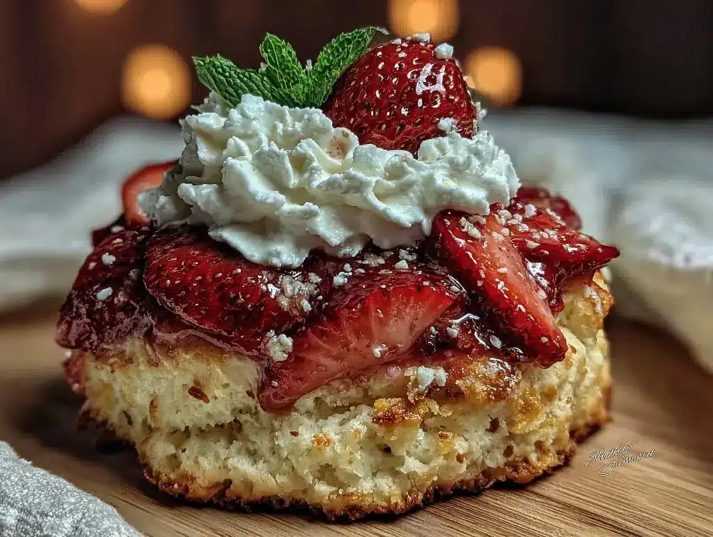 classic homemade old-fashioned strawberry shortcake - featured image
