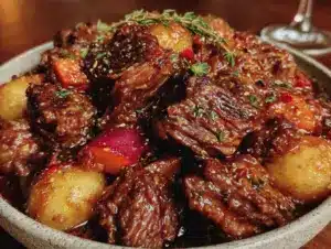 cozy crockpot beef stew - featured image