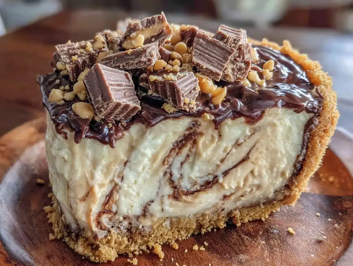 creamy chocolate peanut butter icebox pie preparation steps