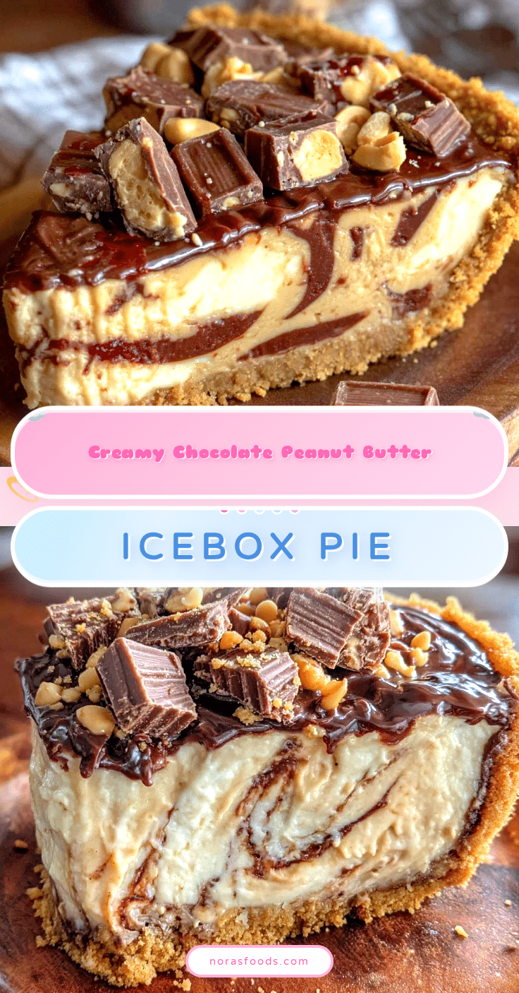 creamy chocolate peanut butter icebox pie recipe