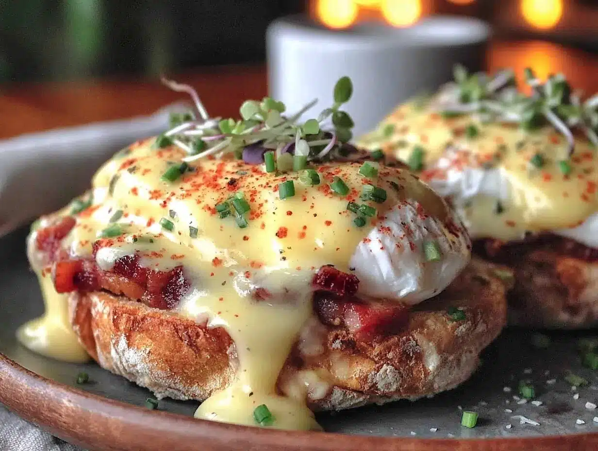 creamy eggs benedict recipe preparation steps