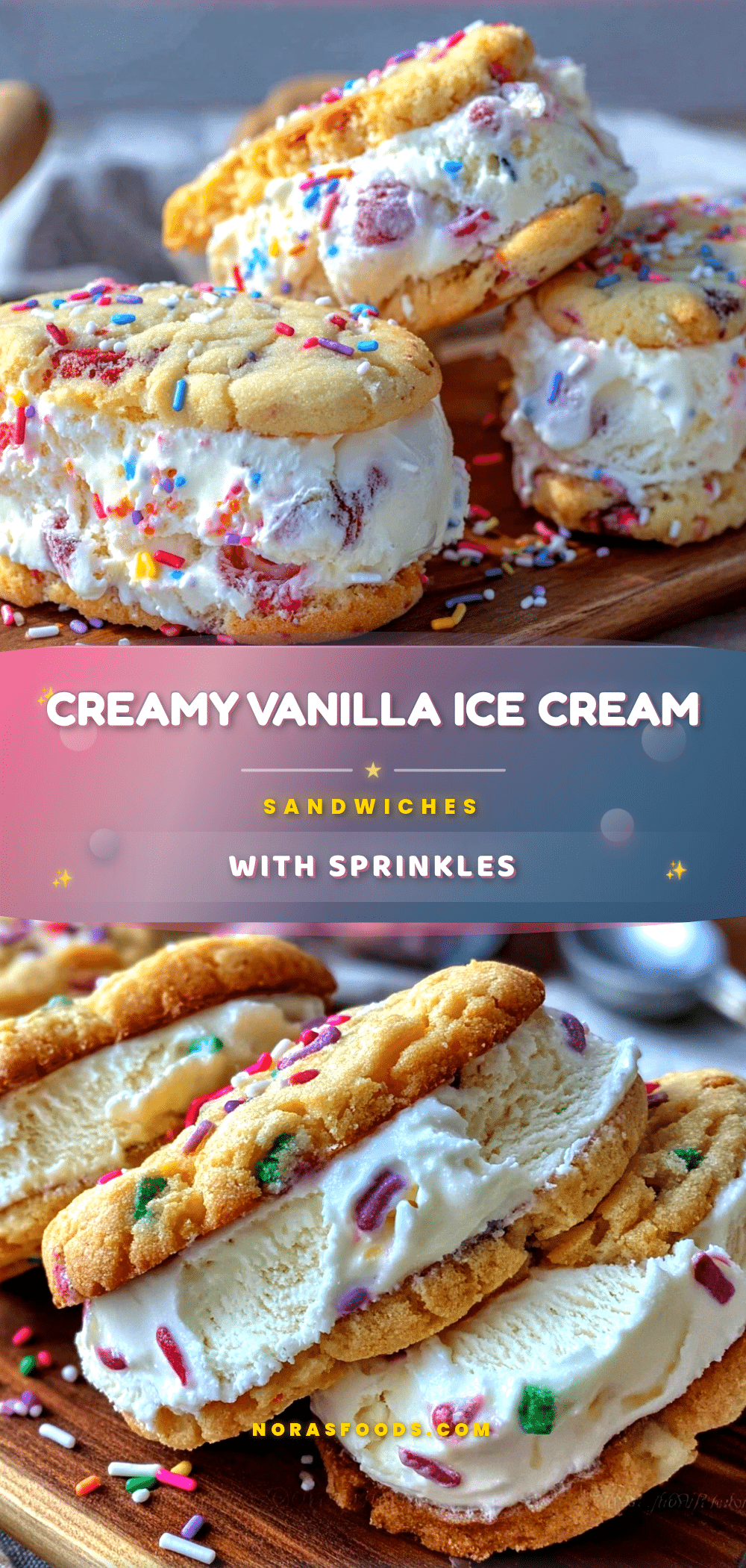 creamy homemade vanilla ice cream sandwiches recipe