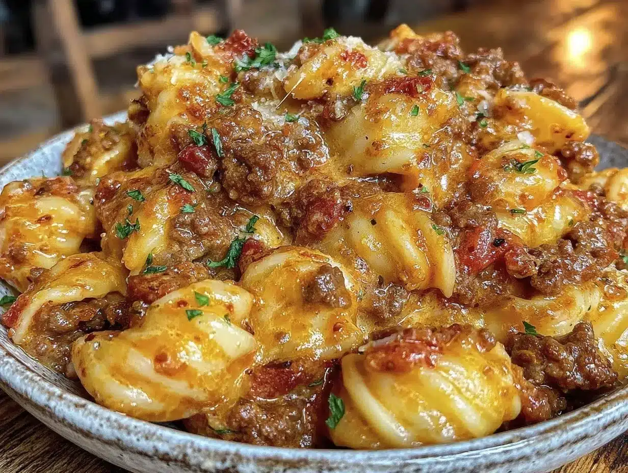 creamy one-pot hamburger helper preparation steps