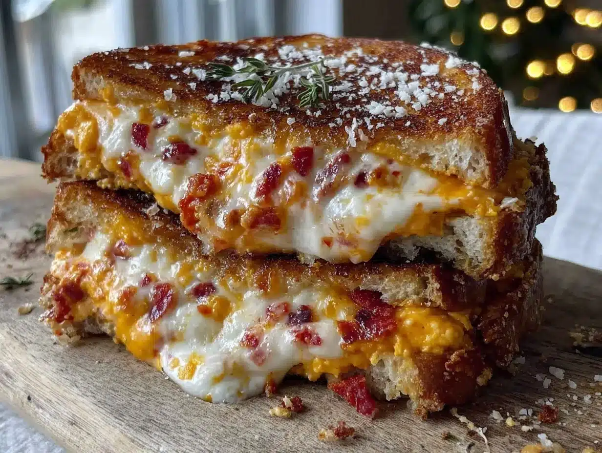 creamy pimento cheese grilled cheese preparation steps