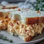 creamy pimento cheese tea sandwiches - featured image