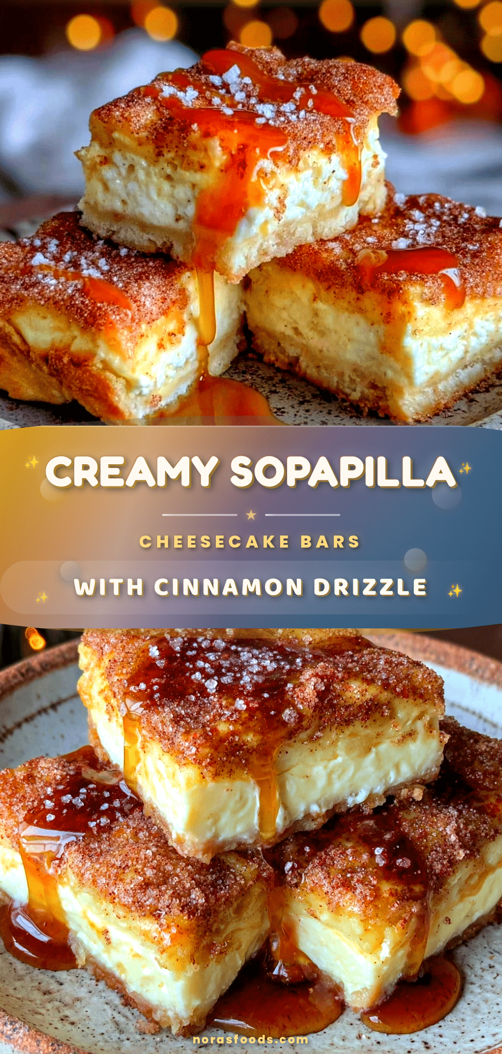 creamy sopapilla cheesecake bars recipe