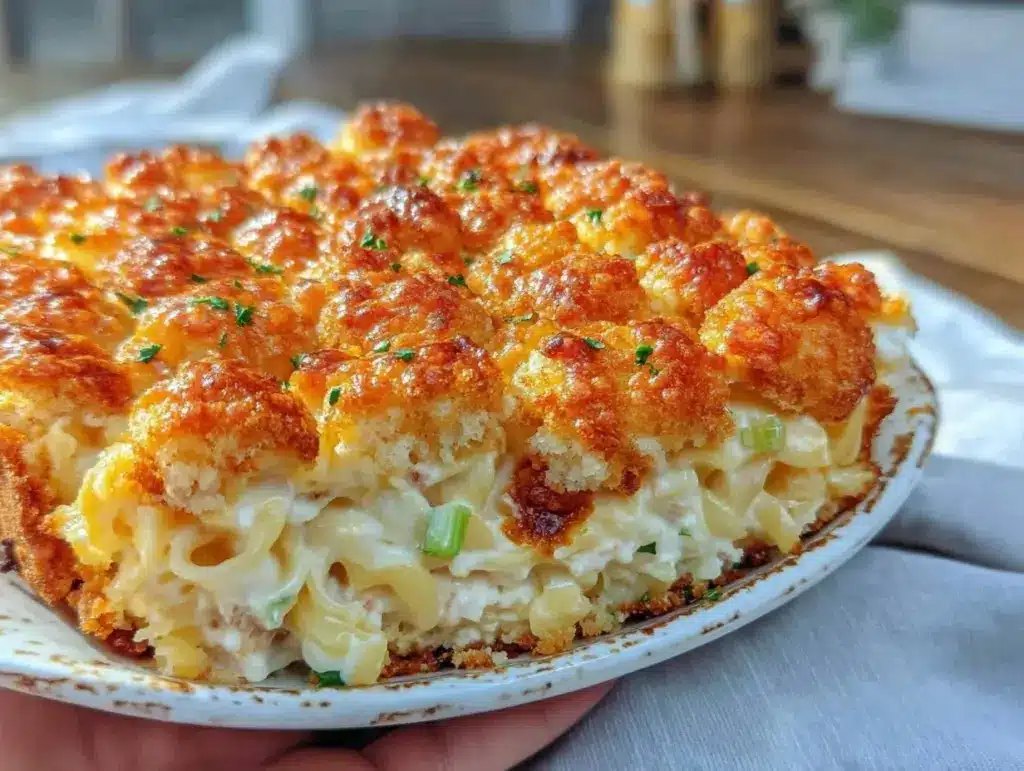 creamy tuna noodle casserole - featured image