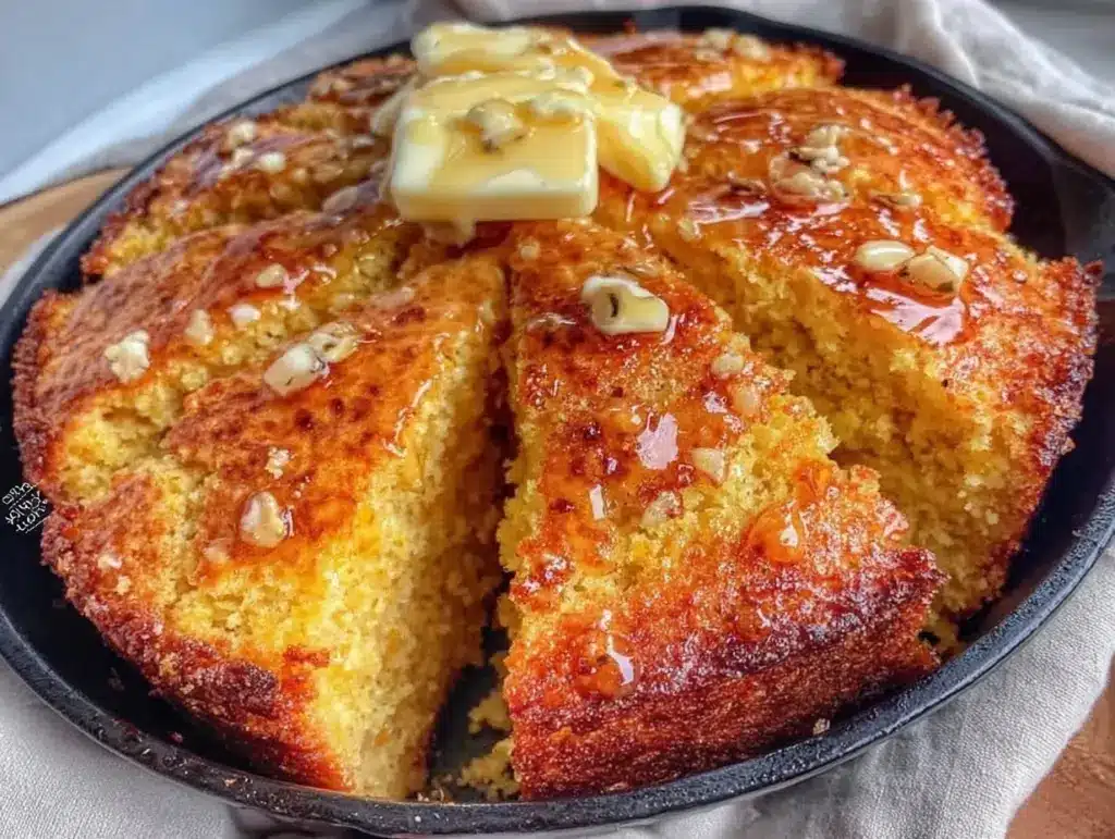 crispy cast-iron cornbread - featured image