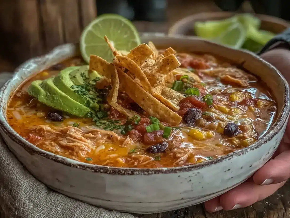 crockpot chicken tortilla soup preparation steps