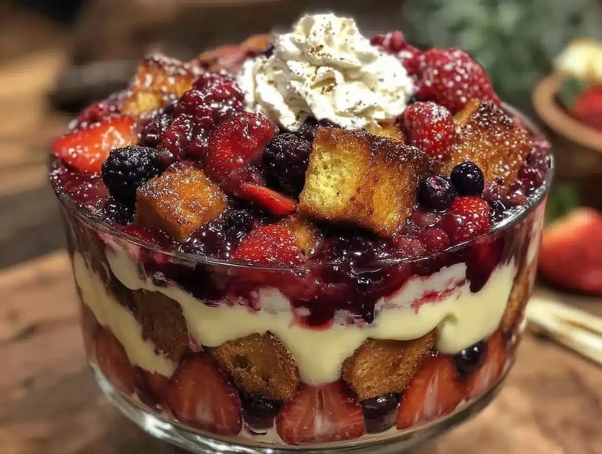 easy layered berry trifle preparation steps