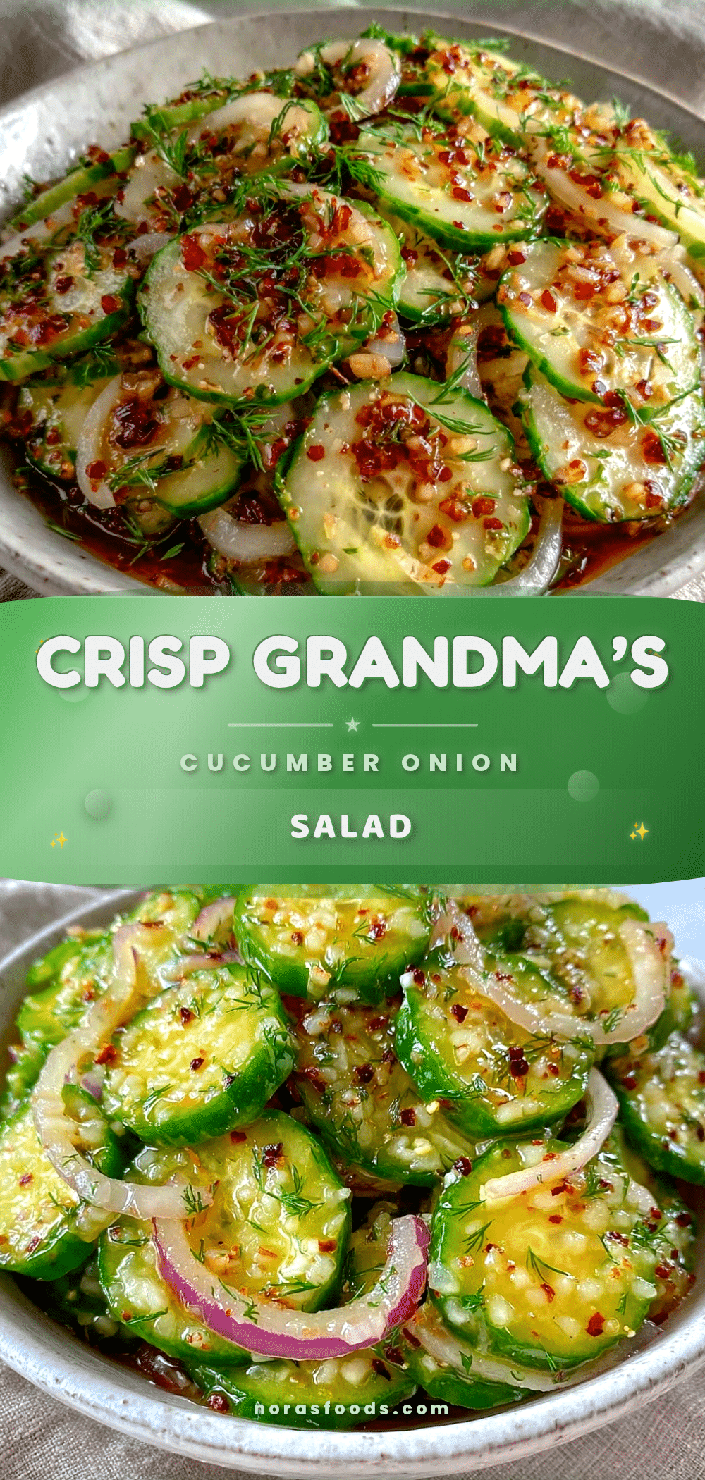 fresh grandmas cucumber onion salad recipe