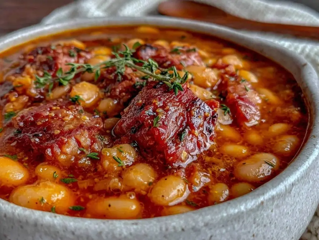 leftover ham and bean soup slow cooker recipe - featured image