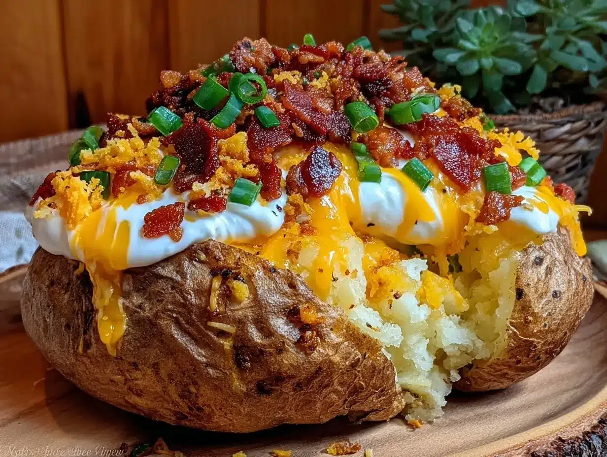 loaded baked potato bar preparation steps