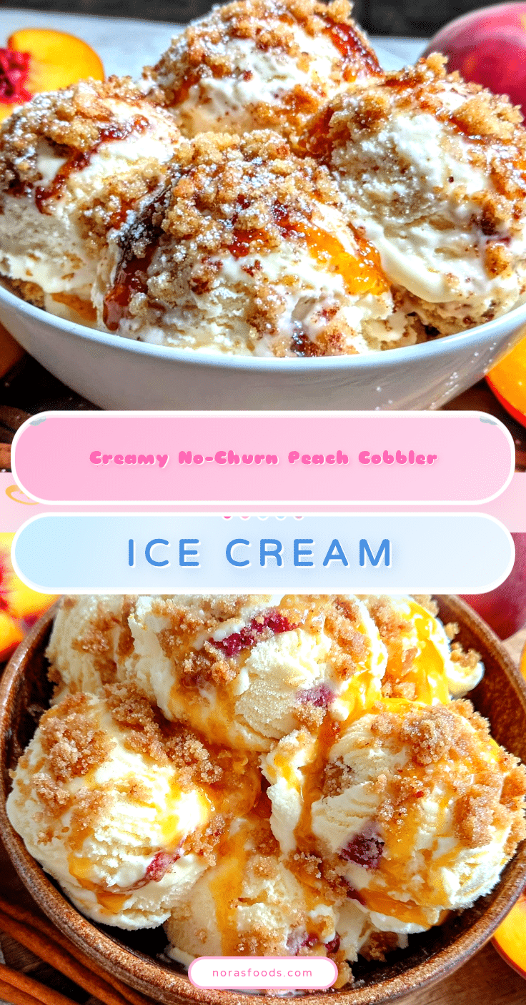 no-churn peach cobbler ice cream recipe recipe