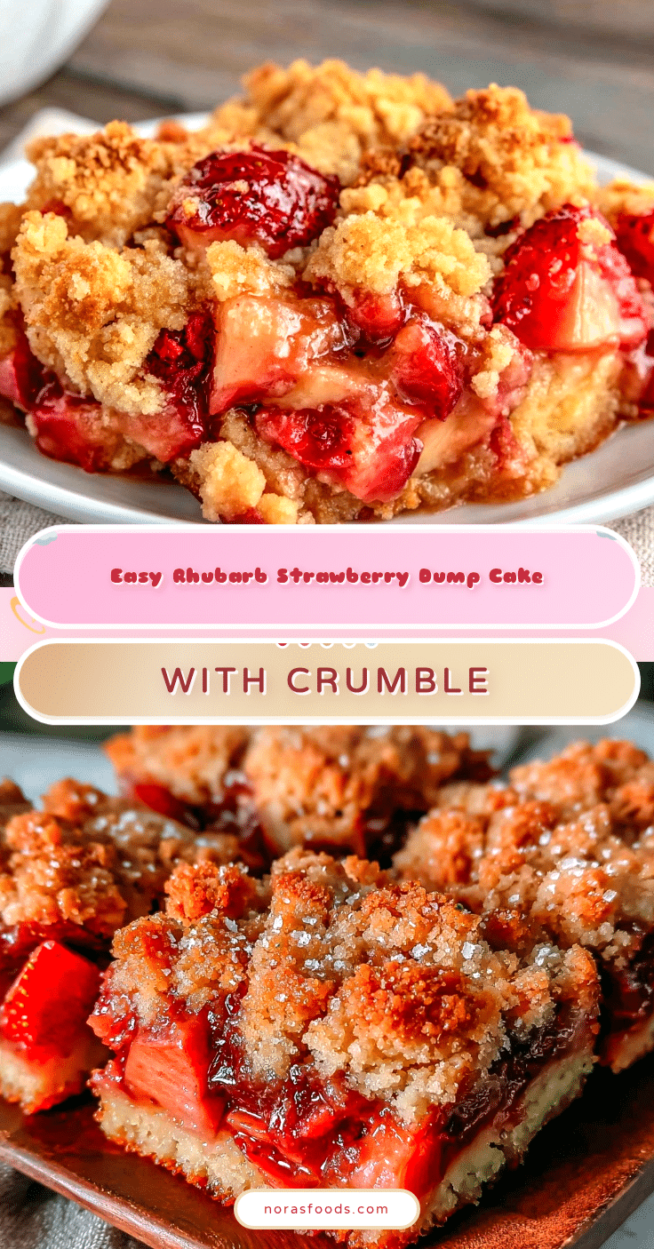 rhubarb strawberry dump cake recipe