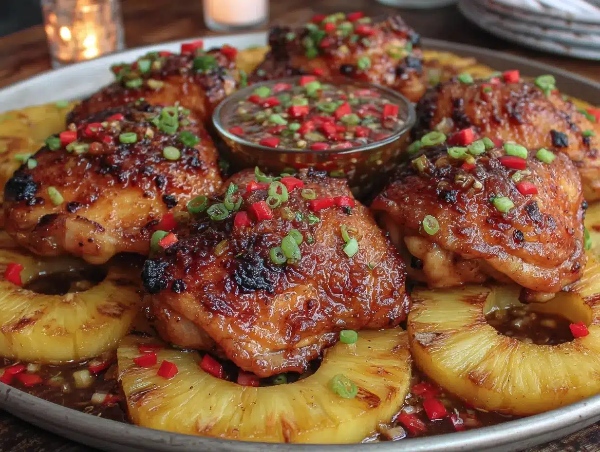 sheet pan Hawaiian chicken preparation steps