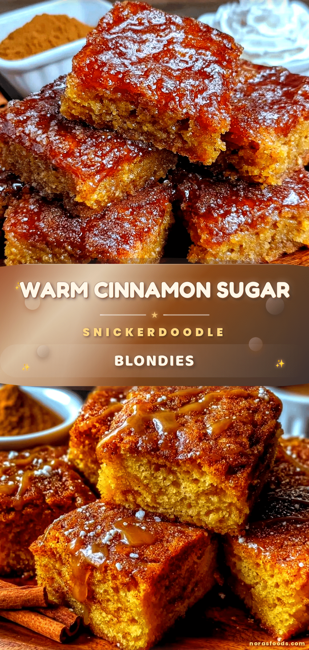 snickerdoodle blondies recipe