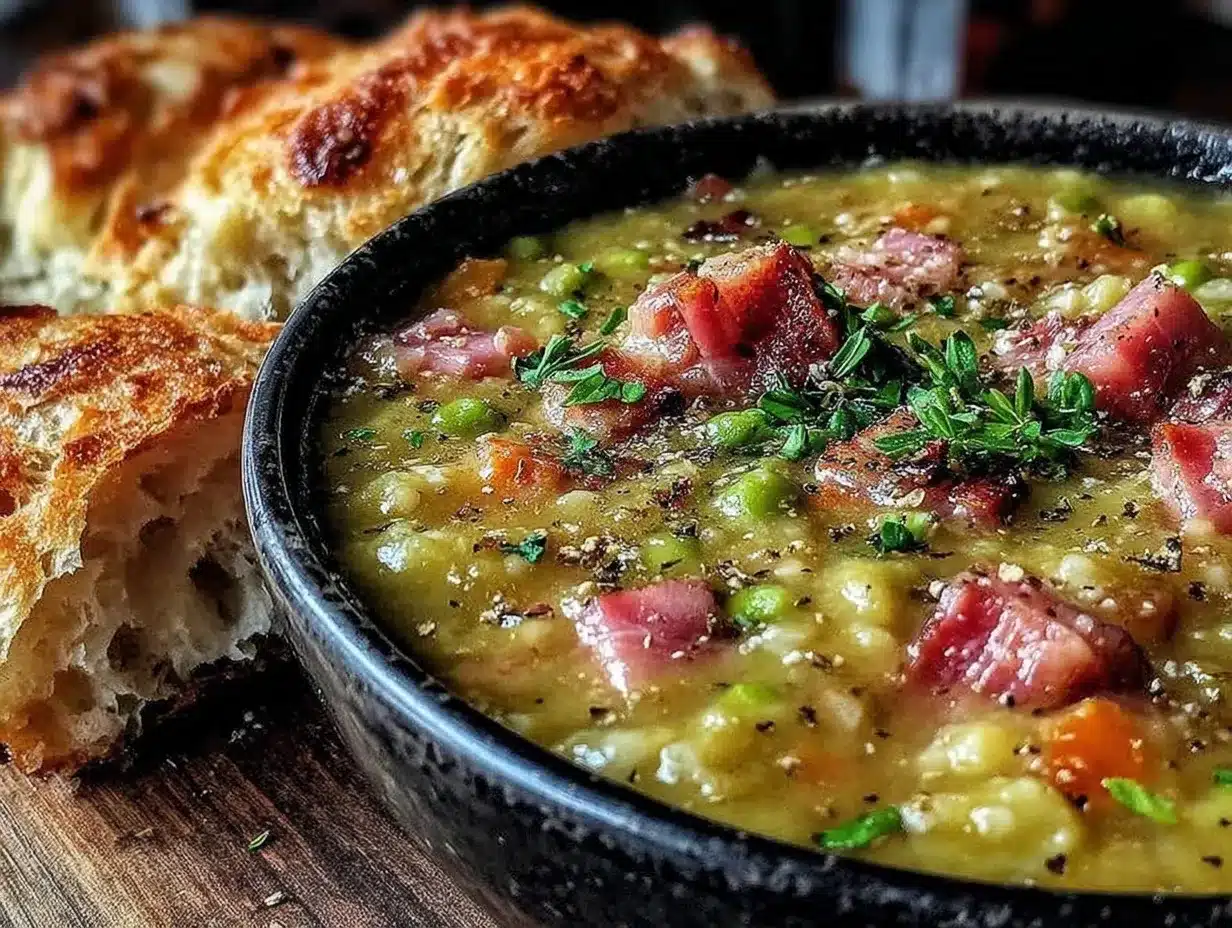 split pea and ham soup preparation steps