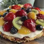 sugar cookie fruit pizza - featured image