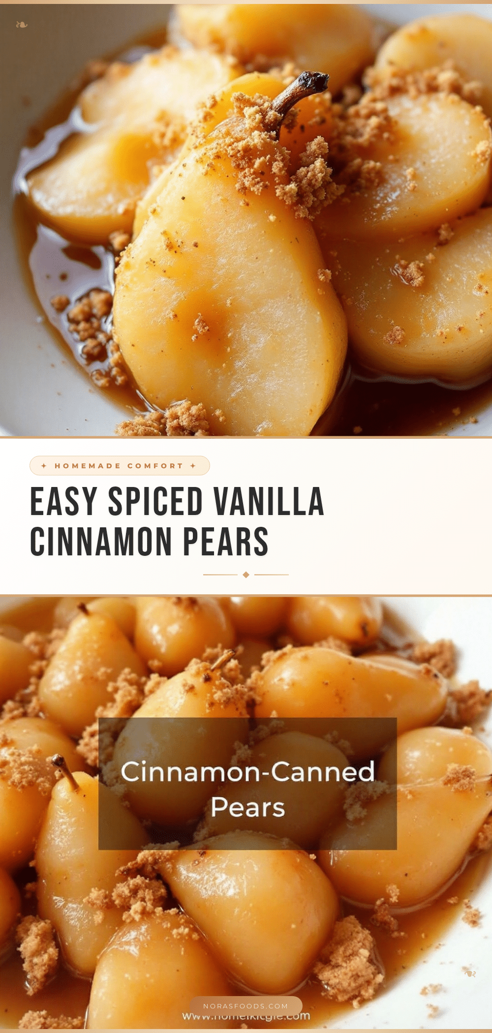 canned pears in vanilla syrup recipe
