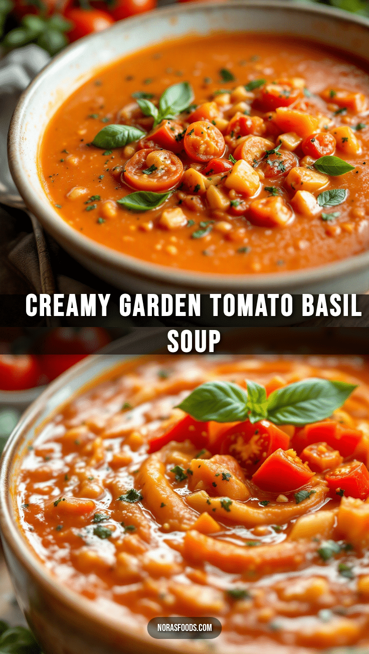 creamy homemade tomato basil soup with fresh tomatoes recipe
