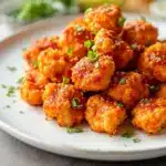 crispy baked buffalo cauliflower bites - featured image