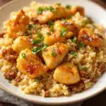 easy 15-minute cheesy chicken rice dinner - featured image