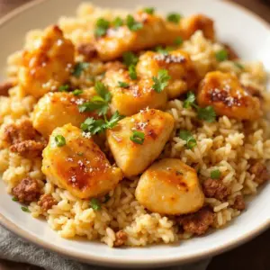 easy 15-minute cheesy chicken rice dinner - featured image
