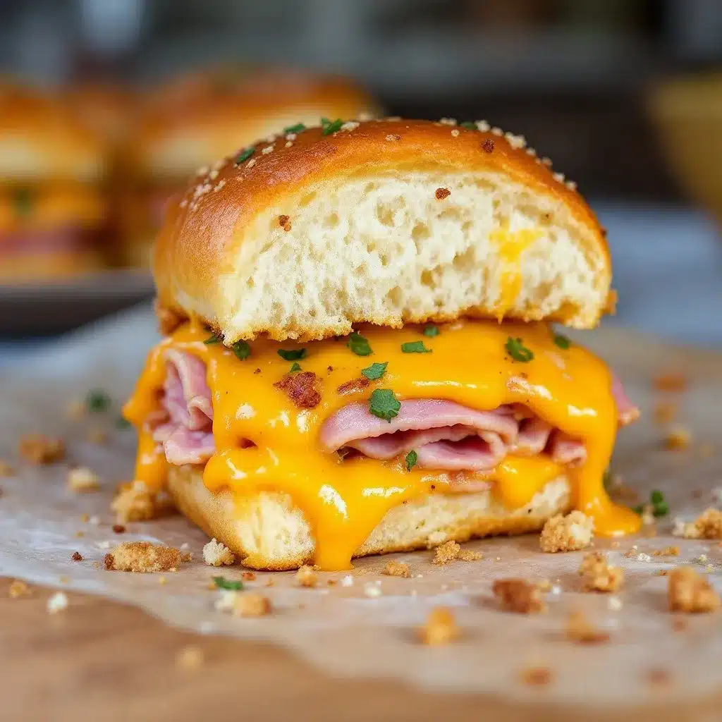 easy ham & cheese sliders for school lunch preparation steps