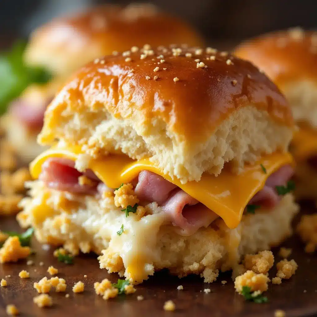 easy ham & cheese sliders for school lunch - featured image