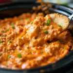 easy slow cooker buffalo chicken dip - featured image