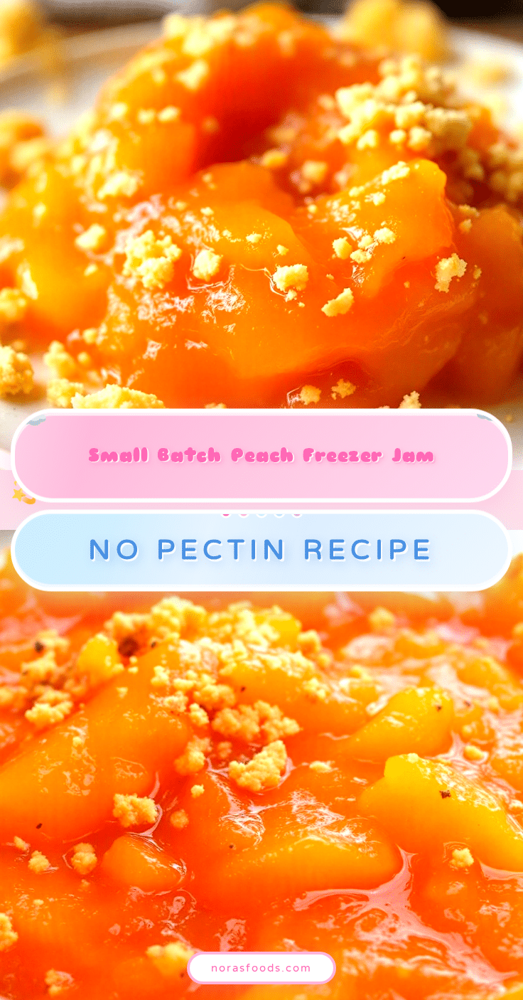 easy small-batch peach freezer jam no pectin recipe