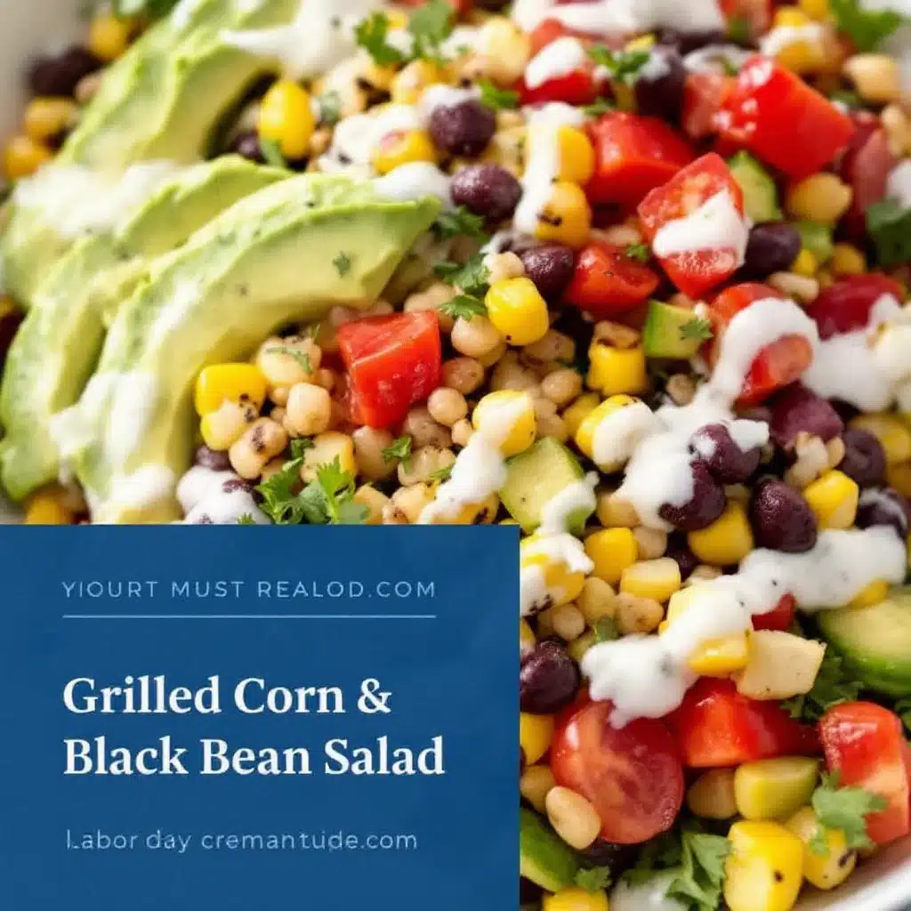 grilled corn black bean salad - featured image
