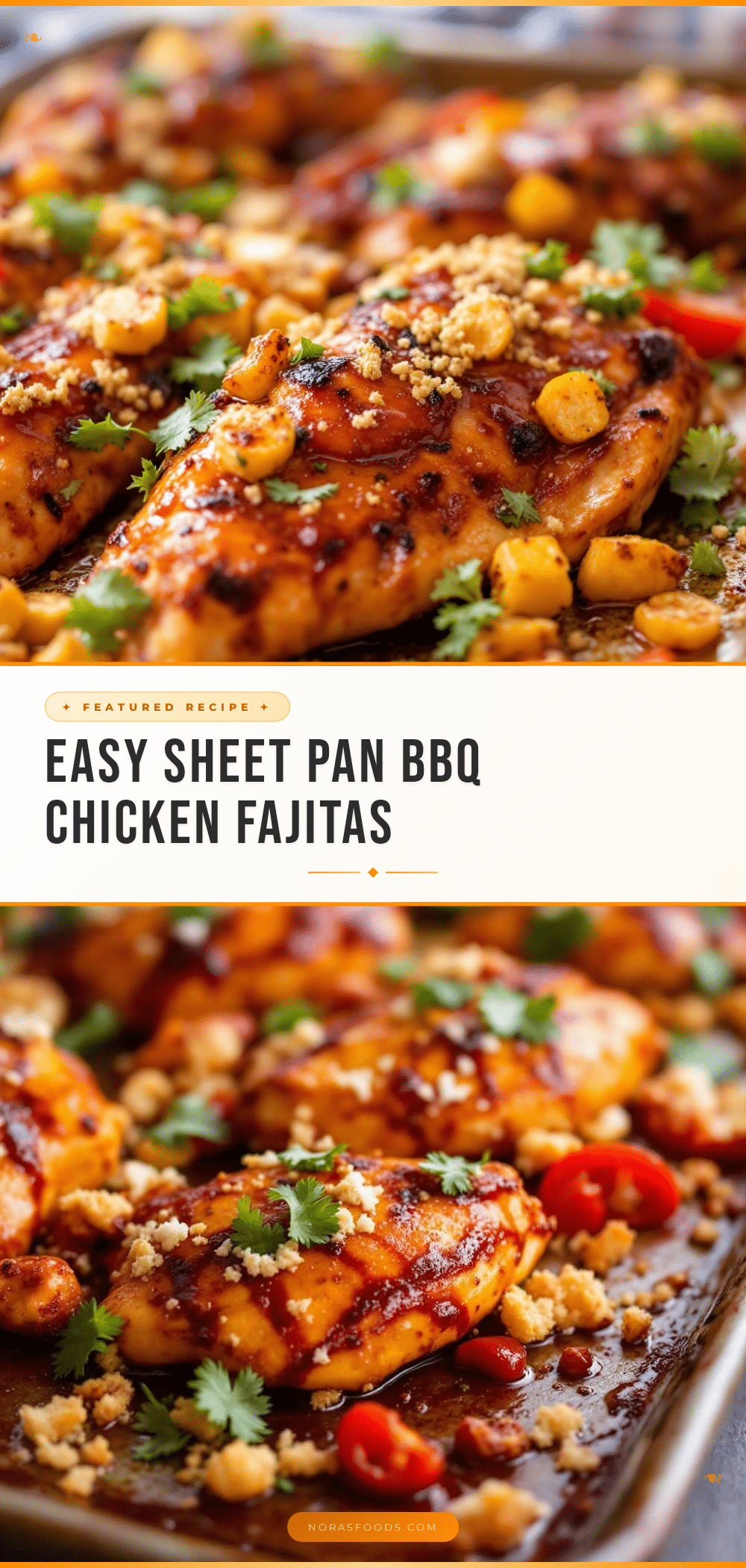 Sheet pan BBQ chicken fajitas recipe